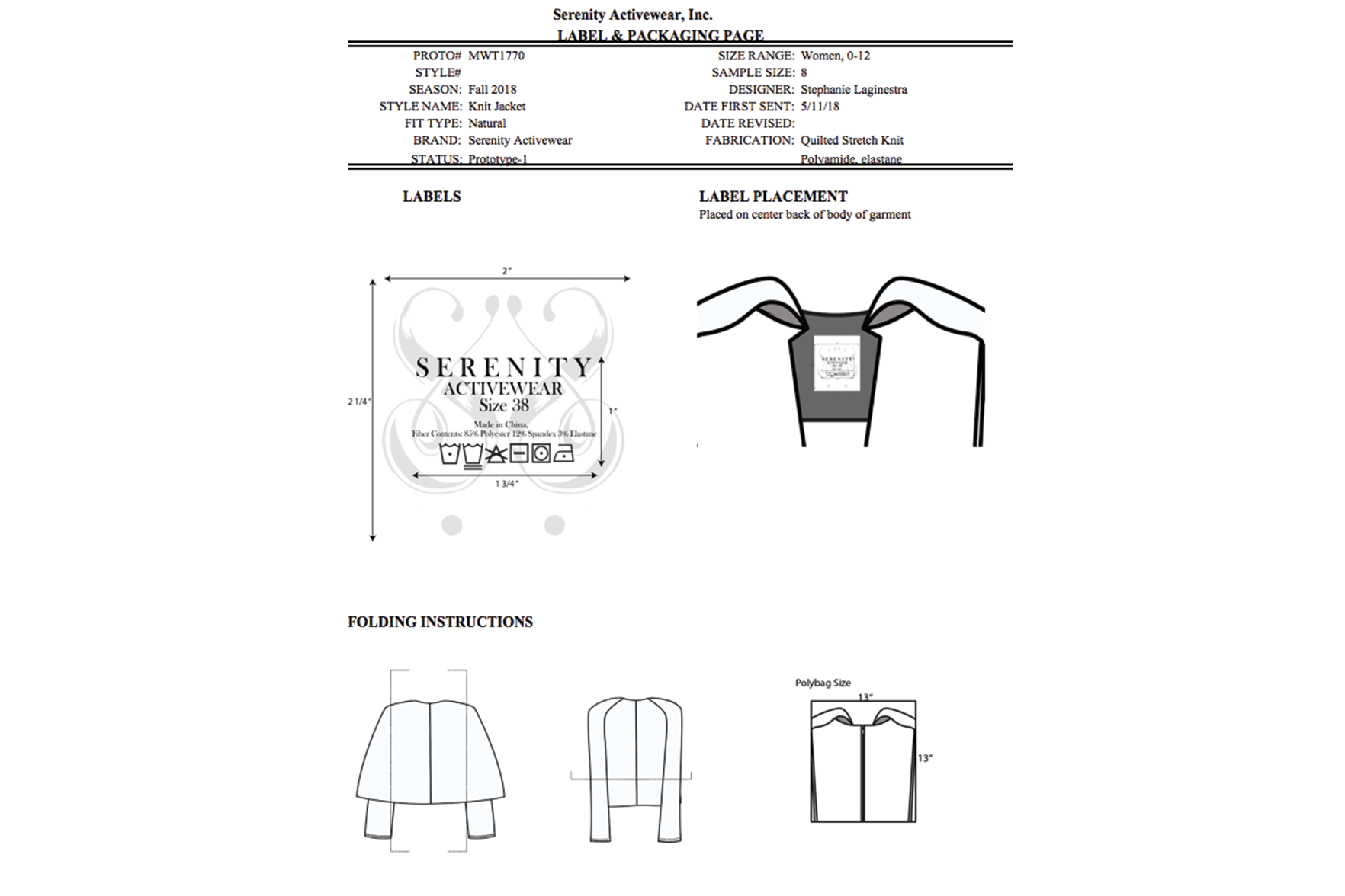 Label and Fold Instructions